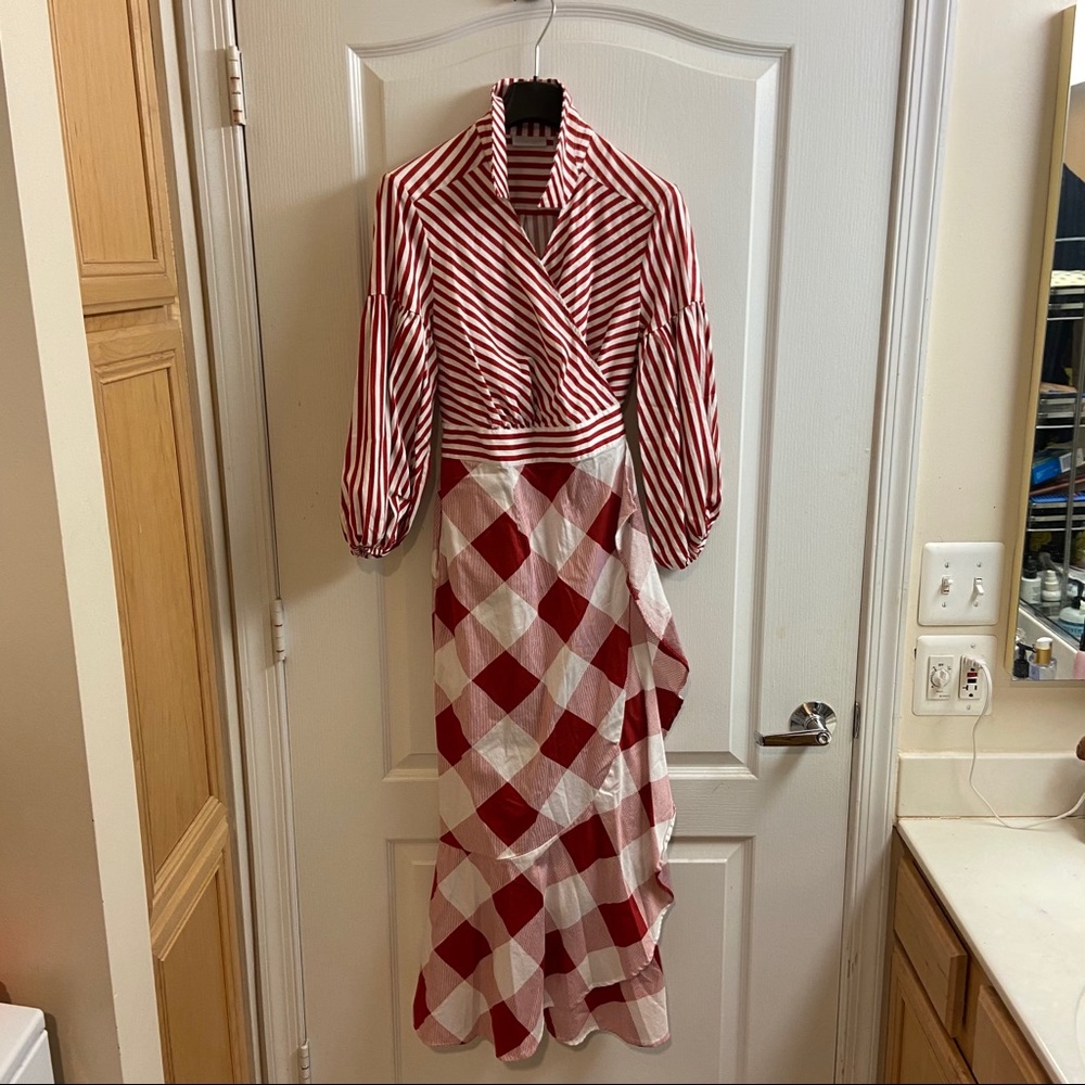 NY & CO Mixed media fluttery maxi - NWOT -size L